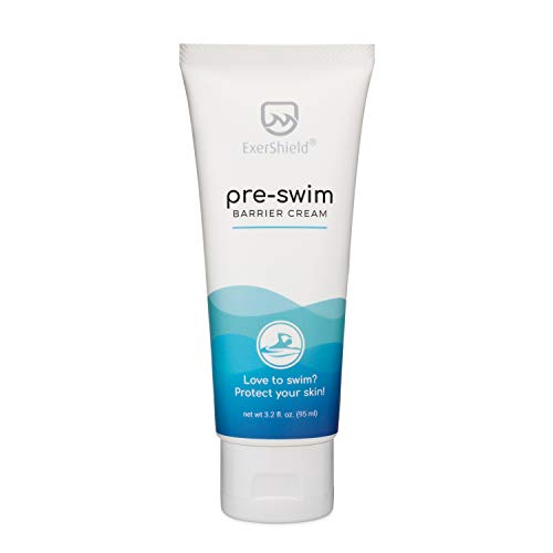 Exershield PreSwim Lotion  Chlorine Neutralizing lotion for Swimmers  Protects Skin from Pool Rash Chlorine Barrier Swim Cream
