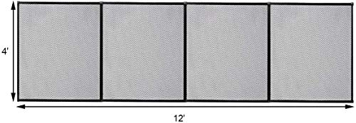 HAPPYGRILL Large 4X12 Swimming Pool Fence Child Barrier Pool Safety Mesh Fence Section