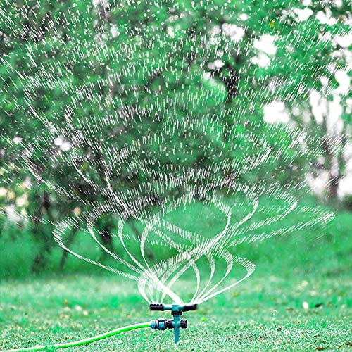 Forno Garden Sprinkler 360° Rotating Lawn Sprinkler Ground Covered Yard Sprinkler Automatic Spray with for Garden Kids Yard