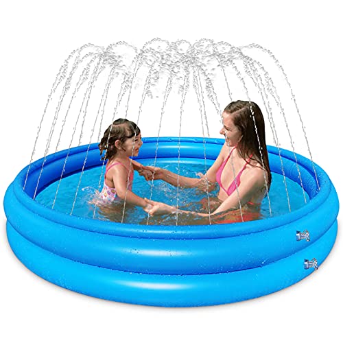 Inflatable Kiddie Pool with Sprinkler for Kids  50 Baby Pool for Summer Fun Swimming Pool for Backyard  Inflatable Kids Pool Above Ground for Age 14