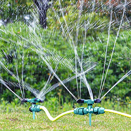 PXTAI Garden Sprinkler 360° Rotating Yard Sprinkler Ground Covered Lawn Sprinkler Automatic Spray with for Garden YardKids（2 Pack）