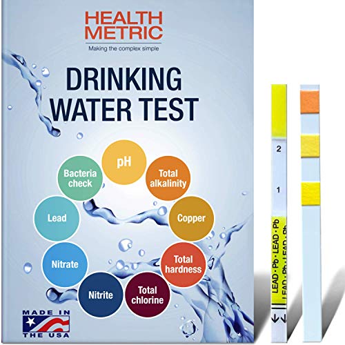 Drinking Water Test Kit for Home Tap and Well Water  Easy to Use Testing Strips for Lead Bacteria pH Copper Nitrate Chlorine Hardness and More  Made in The USA in Line with EPA Approved Limits