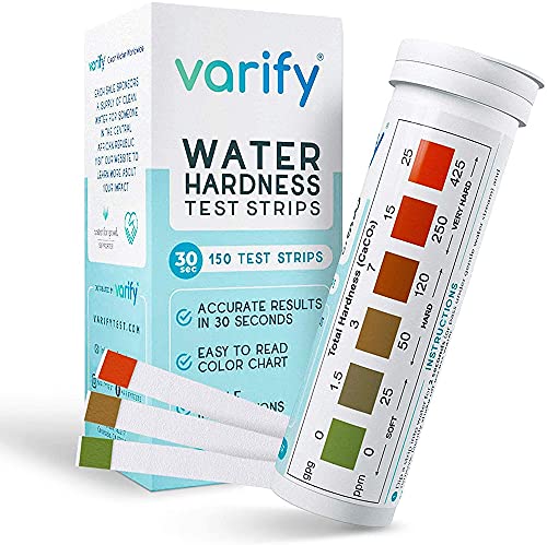 Premium Water Hardness Test Kit  Fast and Accurate Hard Water Quality Testing Strips for Water Softener Dishwasher Well Spa Pool etc  0425 ppm  Calcium and Magnesium Total Hardness (150 Strips)