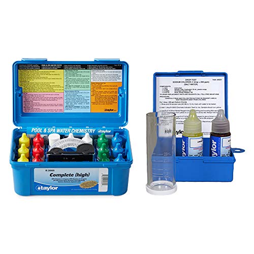 Taylor K2005 Pool Hardness pH DP Test Kit  K1766 Salt Water Drop Test Kit