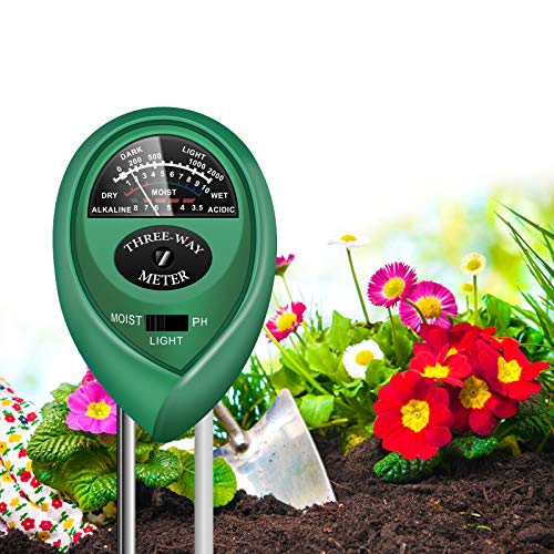 yoyomax Soil Test Kit 3in1 Soil Tester pH Moisture Meter Plant Water Light Tester Testing Kits for Garden Plants