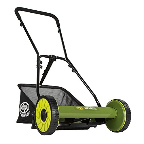 Sun Joe MJ500M 16Inch Manual Reel Mower wAdjustable Cutting Height 66Gallon Removable Grass Catcher 5 Steel Blades 2Wheels