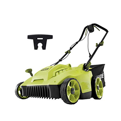 Sun Joe MJ506E 16 in 65 Amp Quad Wheel 24 Blade Electric Reel Lawn Mower w Grass Catcher