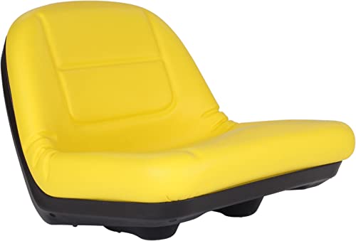 Zbox Seat Part  GY20496  Lawn  Garden Tractors Seat High Back  Replacement  Compatible With Some John Deere Tractor  Riding Mower Seat  Fits E130 G110 L100 L105 L107 L110 (Black  Yellow)