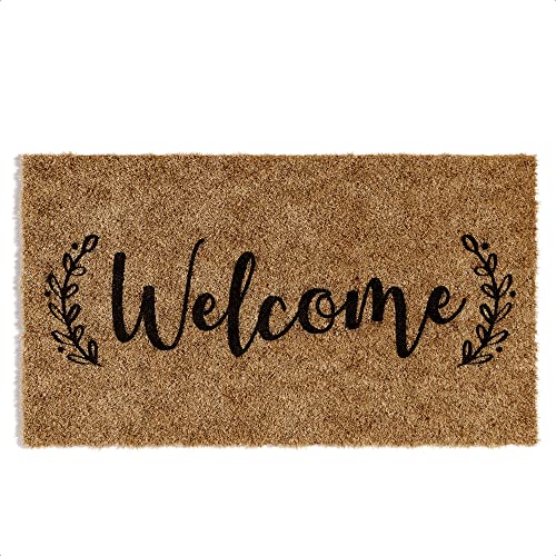 Barnyard Designs Welcome Doormat IndoorOutdoor NonSlip Rug Front Door Welcome Mat for Outside Porch Entrance Home Entryway Farmhouse Decor 30 x 17