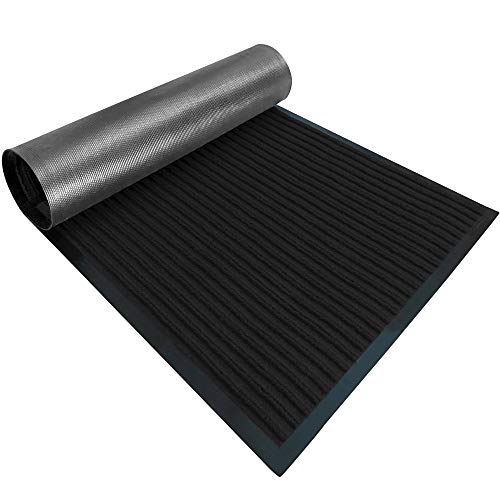 Gorilla Grip Original Low Profile Rubber Door Mat 72x48 Heavy Duty Durable Doormat Indoor and Outdoor Waterproof Easy Clean Shoe Scraper Home Rug Welcome Mats for Entryway Patio Porch Black