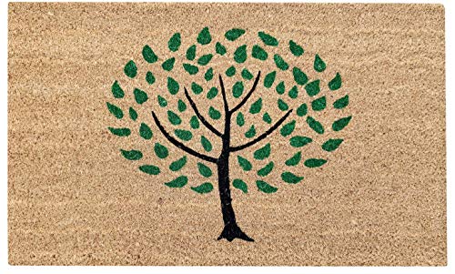 Natural Coir Non Slip Tree Floor Doormat Outdoor (18W X 30L)