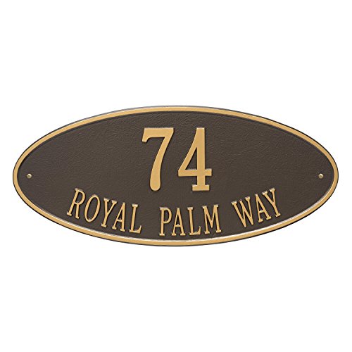 Madison Oval Address Plaque 25&quotwx10&quoth 2 Lines