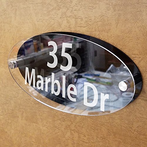 Modem Stylish Address Plaques House Number Company Logo Plate oval