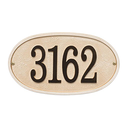 Stonework Oval Address Plaque - 12&quotl X 725&quoth