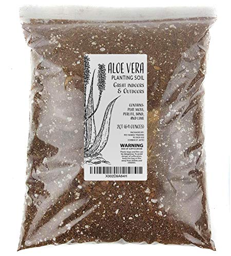 Aloe Vera Soil Blend Hand Blended Aloe Vera and Succulent Soil Mix RePots 34 Small Plants or 12 Medium Plants All Natural (2qts)