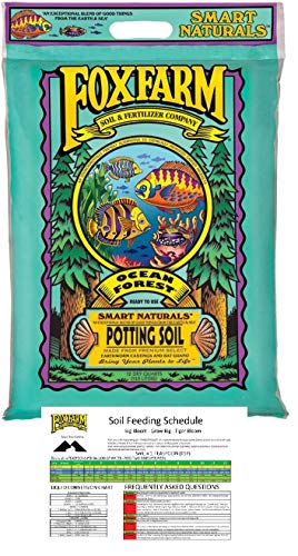 FoxFarm Qt FX14053 Ocean Forest Organic Garden Potting Soil Mix 12 Quarts 119 lbs Pack of 1 Brown Private Label Feeding Chart by Seven Rivers Digital Soil and Soil Amendments Garden  Outdoor