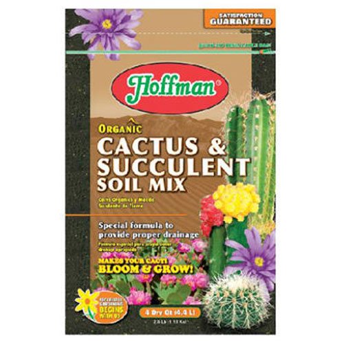 Hoffman 10404 Organic Cactus and Succulent Soil Mix 4 Quarts BrownA