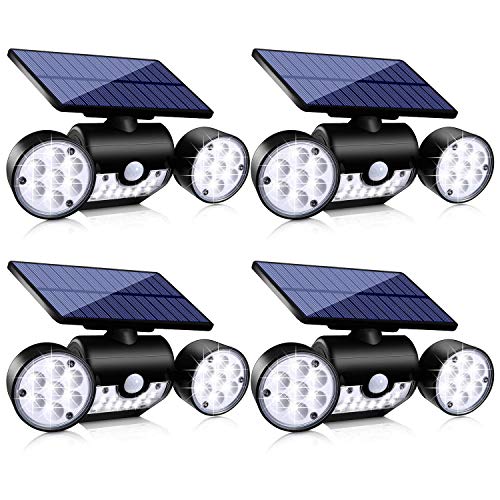 Solar Lights Outdoor Ollivage 30 LED Solar Security Lights with Motion Sensor Outdoor Spotlights IP65 Waterproof 360° Adjustable Solar Wall Lights Outdoor for Yard Garage Patio Porch 4 Pack