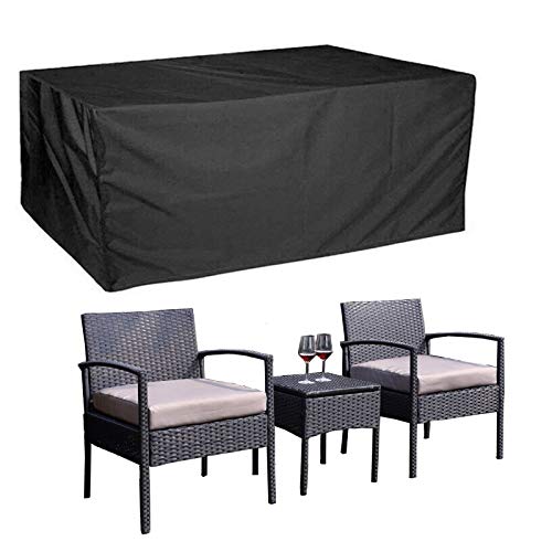 3 Pieces Patio Cover Patio Conversation Set Covers Patio Furniture Sets Covers Conversation Set Outdoor Cover Outdoor 3 Piece Furniture Cover Rectangular Water Proof Windproof Dust 63×26×32inch