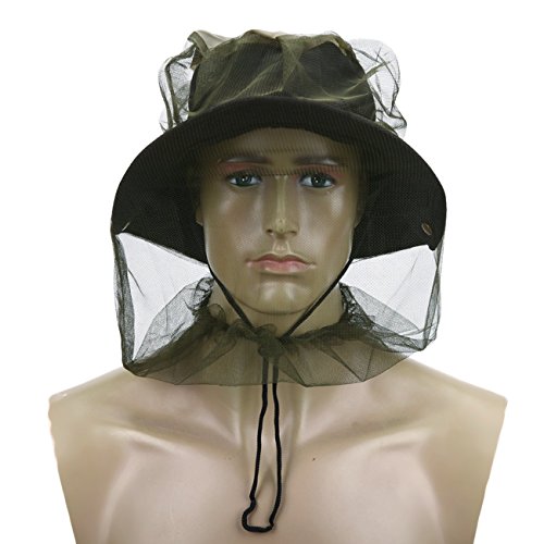 Y8HM 2 Pack Mosquito Head Net Lightweight Face Neck Insect Repellent Hood for Camping Hiking Traveling Fishing Gardening