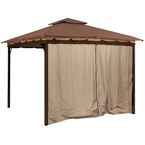 Add Privacy to Your 10 x 12 Gazebo with This 4 Pack of Easy to Install Privacy Panel Side Walls Including Snapon Rings