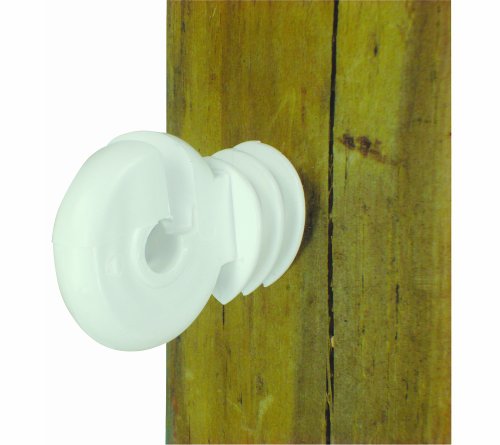 Field Guardian Wood Post Screwin Ring Polyrope Insulator White