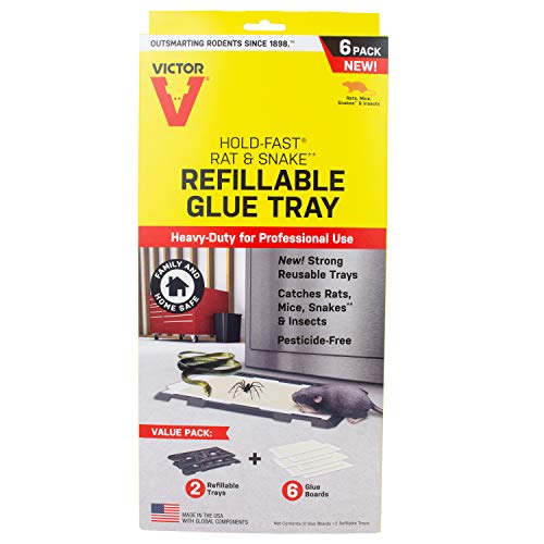 Victor M776 HoldFast Rat Refillable Mouse Glue Trap 1 Pack White