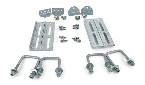 Sturdy Built (4) 10 Galvanized Swivel Top Bunk Bracket Kit with Hardware for 3x3 Boat Trailer Crossmember