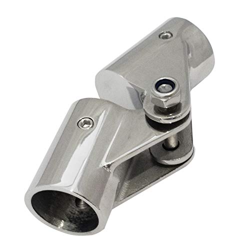 keehui 316 Stainless Steel Folding Swivel Connector Fitting for 1INCH Boat Hand Rail TubePipe