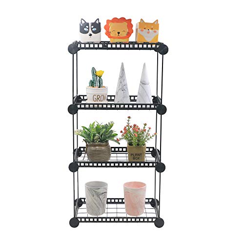 4Tier IndoorOutdoor Metal Plant Stand Flower Pots Holder Plant Display Rack Stand Shelf Towel Organizer Utility Storage Organizer Rack