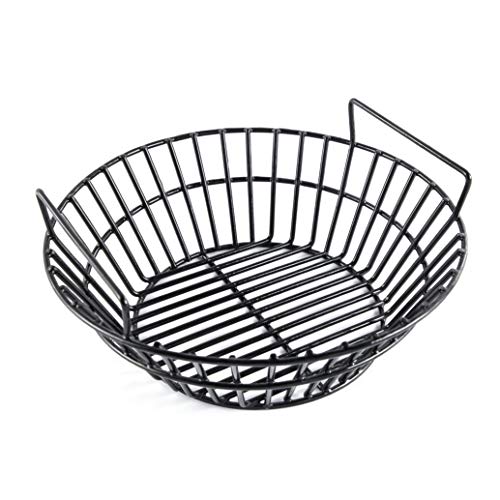 EasiBBQ Charcoal Ash Basket for Large Big Green Egg Grill Kamado Classic Pit Boss Louisiana Grills Primo Kamado Grill and Large Grill Dome Heavy Duty Porcelain Steel