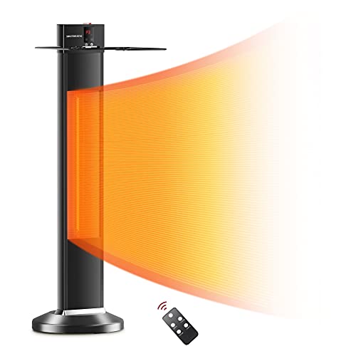 SOUTHEATIC Electric Patio Heater Infrared Heater 50010001500W Radiant Heater with 24 Timing Auto Shut Off 3S Fast Heating and Quiet Electric Space Heater with Remote Control