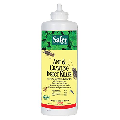 Safer Brand 5168 Diatomaceous Earth Powder Ant Crawling Insect and Bed Bug Killer 7 Ounces