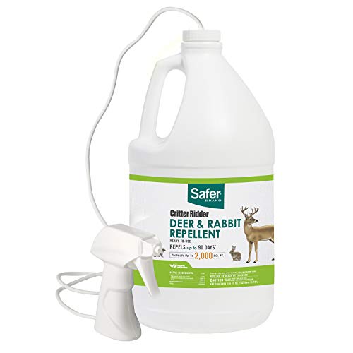 Safer Brand 5982 Critter Ridder Deer  Rabbit Repellent ReadyToUse  1 GallonWhite