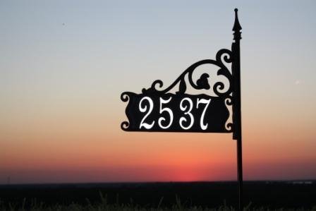 Boardwalk Super Reflective Address Sign 30&quot Customized W Your Address