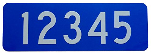 Silver Lining Custom 911 Blue Reflective Address Sign Horizontal Plate 4 Numbers Mailbox Marker 2-sided 18 x 6 Home or Business