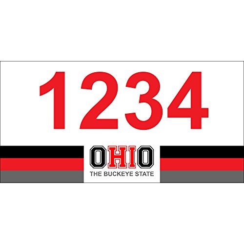 OHIO - O-HI-O Custom House Numbers by State of Address  - 12 x 6 Metal