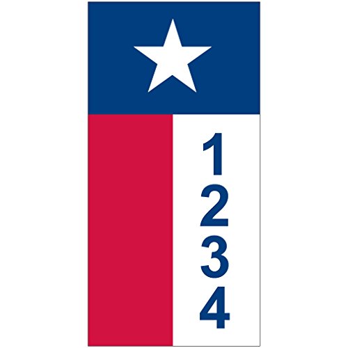 TEXAS FLAG - Custom House Numbers by State of Address  - 35 x 7 Metal
