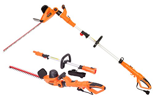 Garcare 48a Multi-angle Corded 2 In 1 Pole And Portable Hedge Trimmer With 20 Inch Laser Blade
