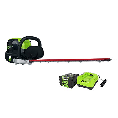 GreenWorks Pro GHT80321 80V 26-Inch Cordless Hedge Trimmer 2Ah Battery and Charger Included