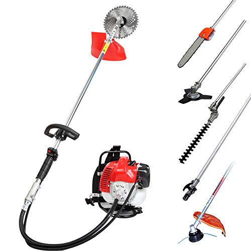 Robbey Brush Cutter 2-Cycle Gas String Trimmer Dewalt Pole Saw 5 in 1 Gas Hedge Trimmer Pole Saw for Tree Trimming