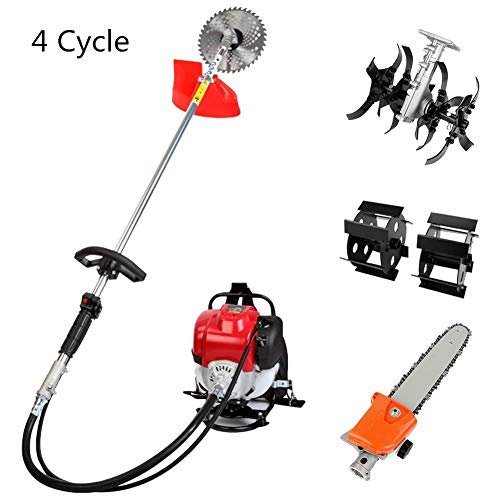 Robbey Brush Cutter 4-Cycle Gas String Trimmer Dewalt Pole Saw 4 in 1 Gas Hedge Trimmer Pole Saw for Tree Trimming