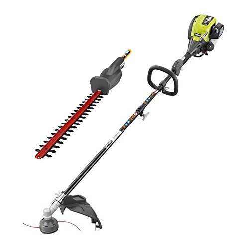 Ryobi ZRRY34440CMB2 30 CC Straight Shaft 4 Cycle Gas- Powered String Trimmer with Hedge Trimmer Attachment Certified Refurbished