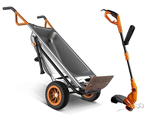 WG050  WG119 Worx 8-in-1 Wheelbarrow AeroCart  FREE 2-in-1 Electric Trimmer  Edger