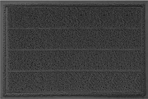 Gorilla Grip Durable Indoor Door Mat Absorbent Quick Dry Boot Scraper Large Size Heavy Duty Doormats Commercial Waterproof Striped Doormat Easy Clean LowProfile Mats for Entry 35x23 Dark Gray