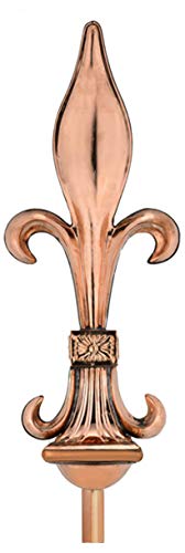 Good Directions 739 FleurDeLis Finial with Roof Mount Polished Copper