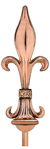 Good Directions 739 FleurDeLis Finial with Roof Mount Polished Copper