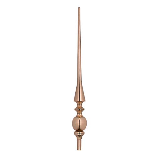 Good Directions 755 Aragon Finial 28 wMount Polished Copper