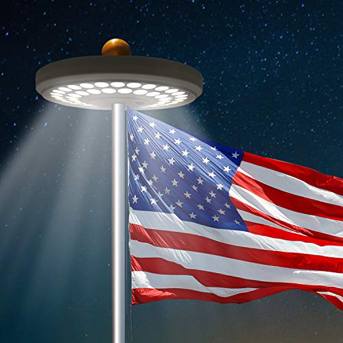 Solar Flag Pole Light LED Flagpole Light Solar Powered with 3 Brightness Modes Auto OnOff Waterproof for Outdoor Flagpole Light Topper Dusk to Dawn