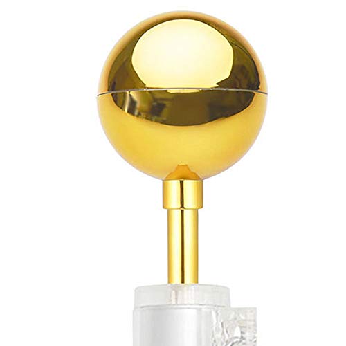Yeshom 3 Flagpole Gold Ball Top Finial Ornament Weatherproof Flagpole Top Replacement for 20 25 30 Flag Pole